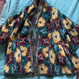 Anthropologie floral sweater